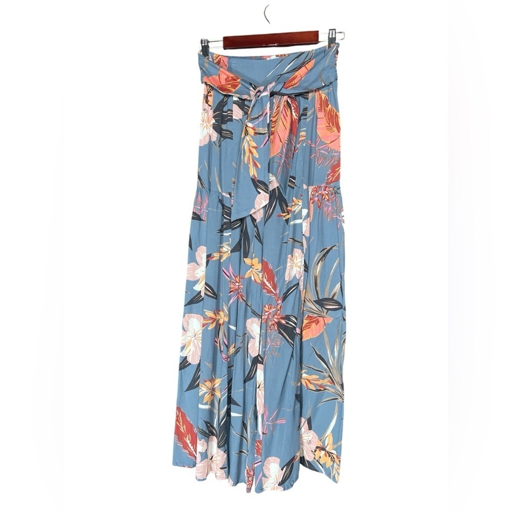 Anthropologie Patrons of peace tropical Floral Blue wide leg women’s
pants M
